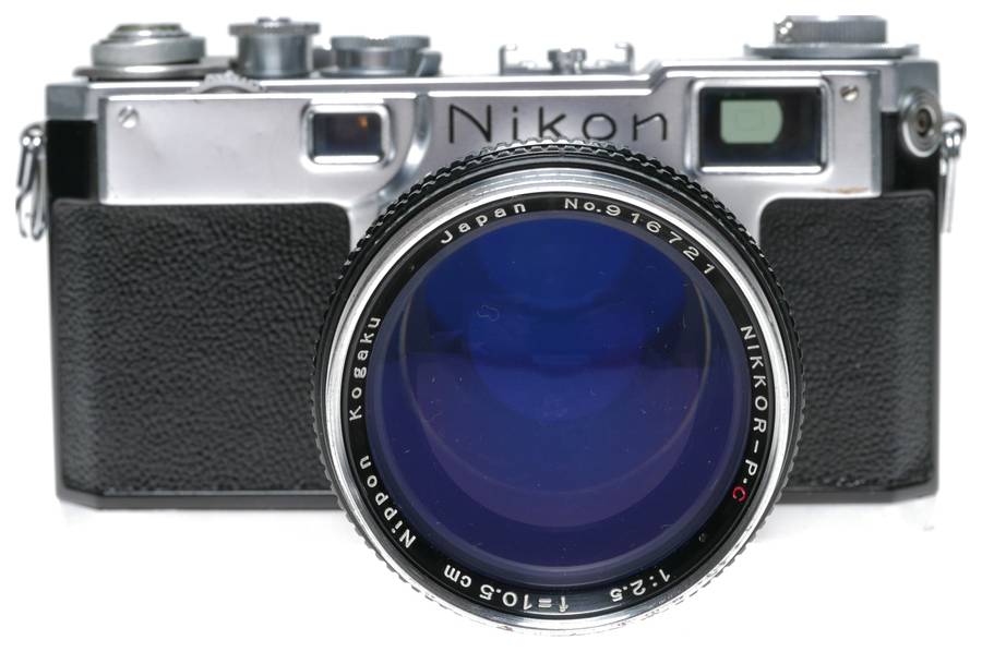 Nikon S2 RF vintage 35mm film camera Nikkor 2.5 f=10.5cm lens