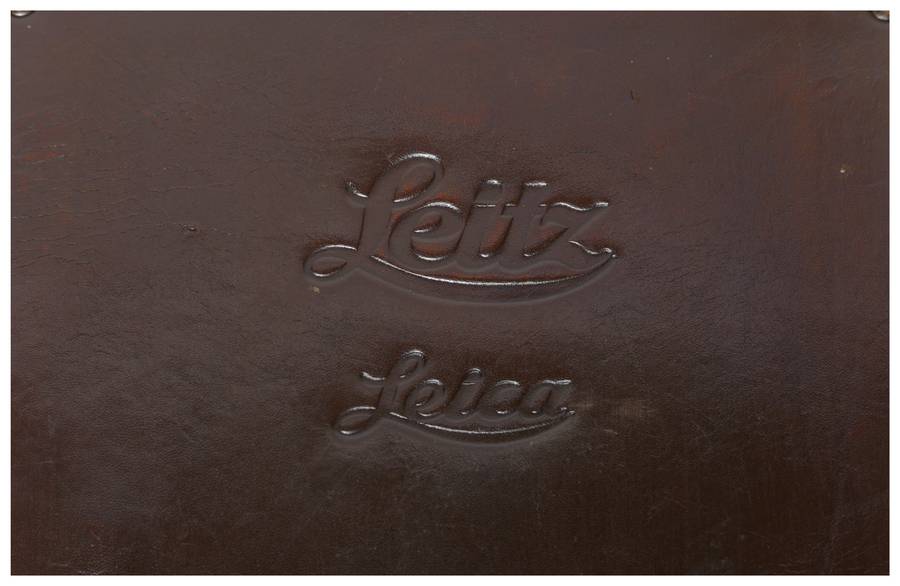 Brown flight case vintage Leitz camera lenses accessories outfit