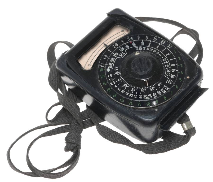 hand held light exposure f/stop meter vintage case No name