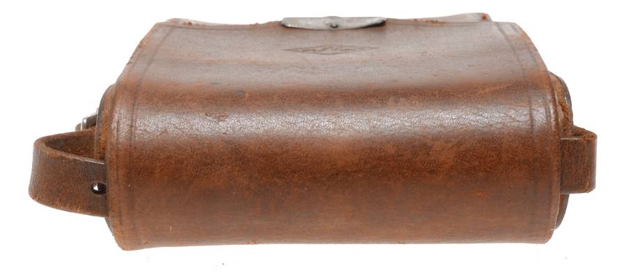 Agfa folding vintage film camera antique leather case in used condition