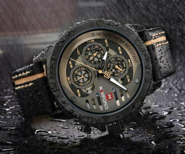 Naviforce 9110 Mens Chronograph Watch - Black