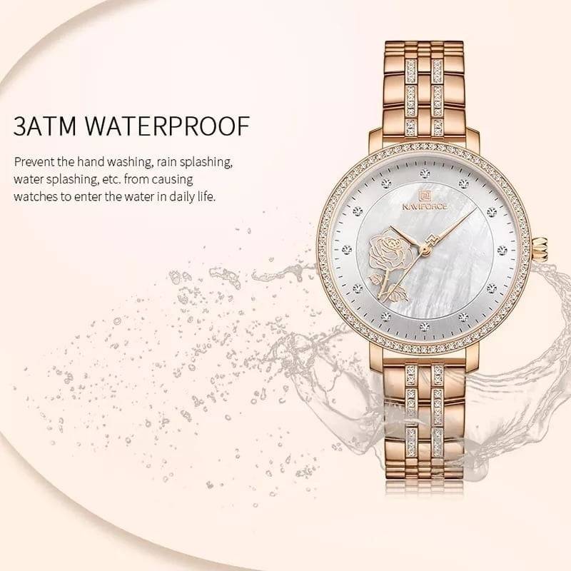 Naviforce 5017 Womens Watch - Rose Gold