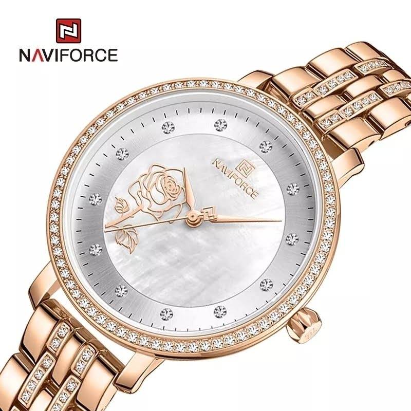 Naviforce 5017 Womens Watch - Rose Gold