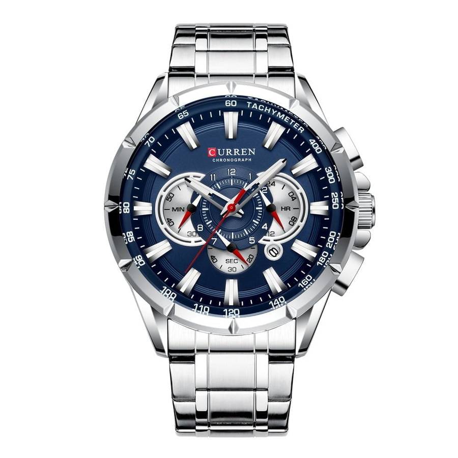 Curren 8363 Mens Chronograph Watch - Silver