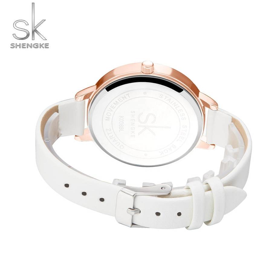 Shengke K0088 Womens Watch - White