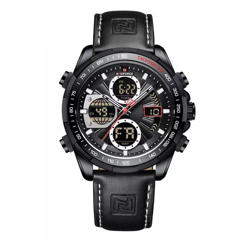 Naviforce 9197 Mens Analog/Digital Watch - Black