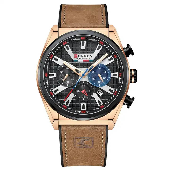 Curren 8392 Mens Chronograph Watch - Brown
