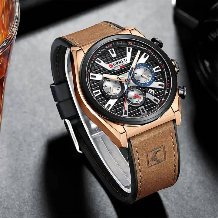 Curren 8392 Mens Chronograph Watch - Brown