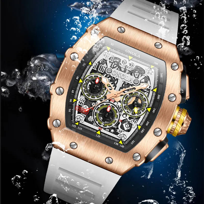 ONOLA 6826 Mens Watch - White