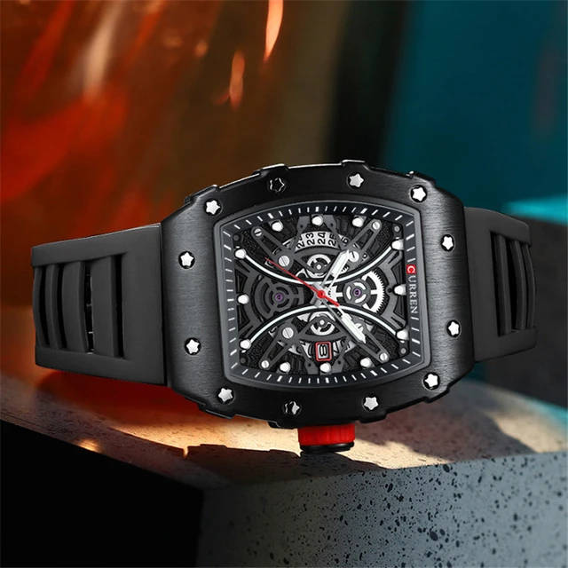 Curren 8438 Mens Chronograph Watch - Black