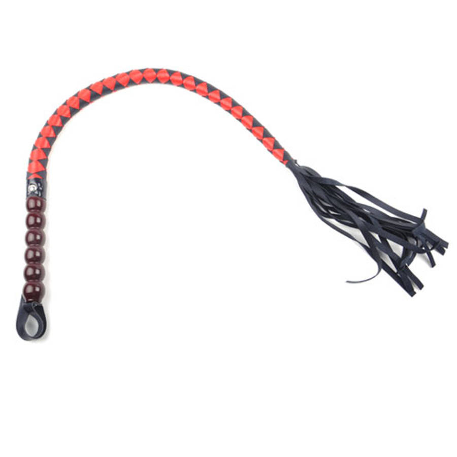 Black & Red Whip - 85CM