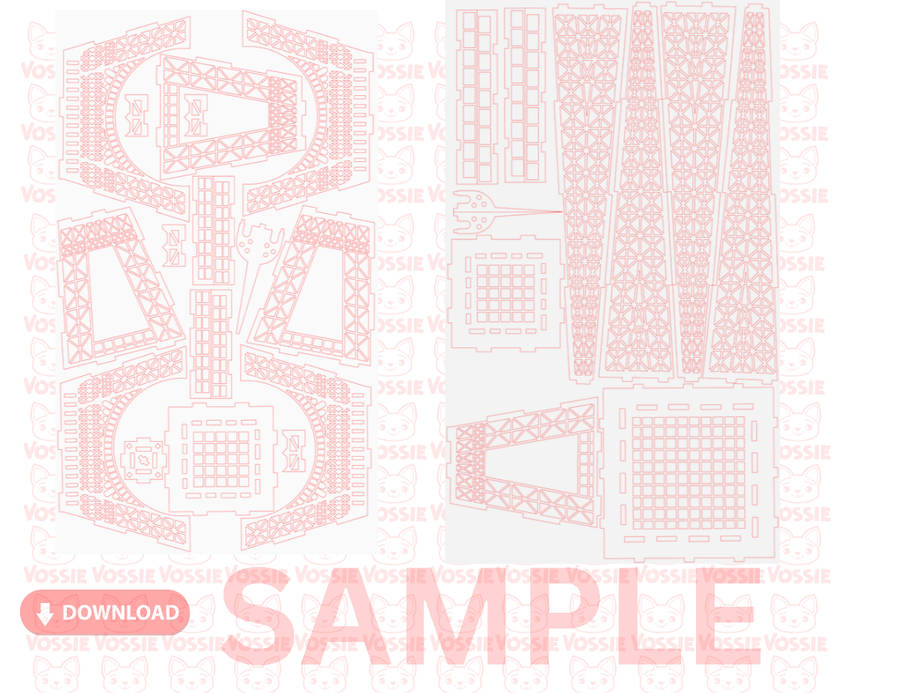 Eiffel Tower Laser-Cut Digital Design | SVG, Dxf, CDR, Pdf | 3mm Thickness | Standard 50cm x 30cm...