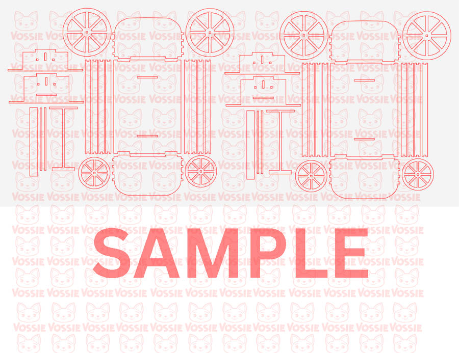 Wagon Wheel Laser-Cut Digital Design | Svg, Dxf, Cdr, Pdf | 3mm Thickness | Standard 50cm x 30cm/...