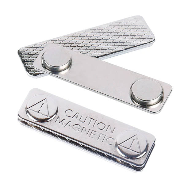 Custom Engraved Name Badges (75mmx25mm) with Neodymium Magnets - Customizable Colours | 1.3mm Thi...