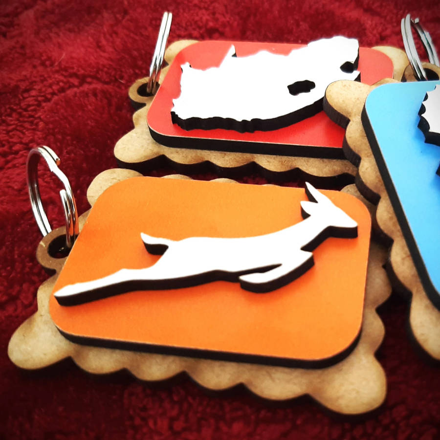 5-PACK South African Zoo Biscuit Keyring Collection - Randomly Selected Set of 5 Whimsical Keycha...