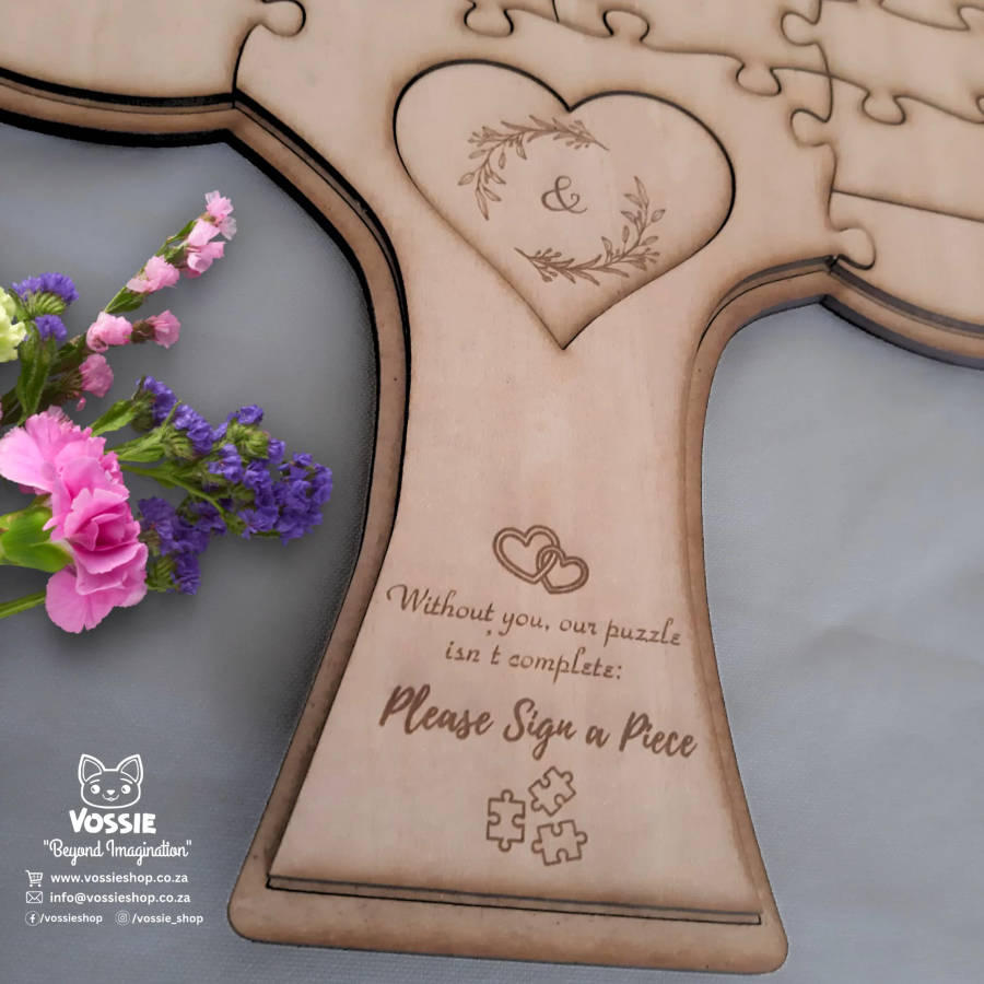 Interactive Jigsaw Puzzle Tree Guestbook for Wedding  Guest Signatures