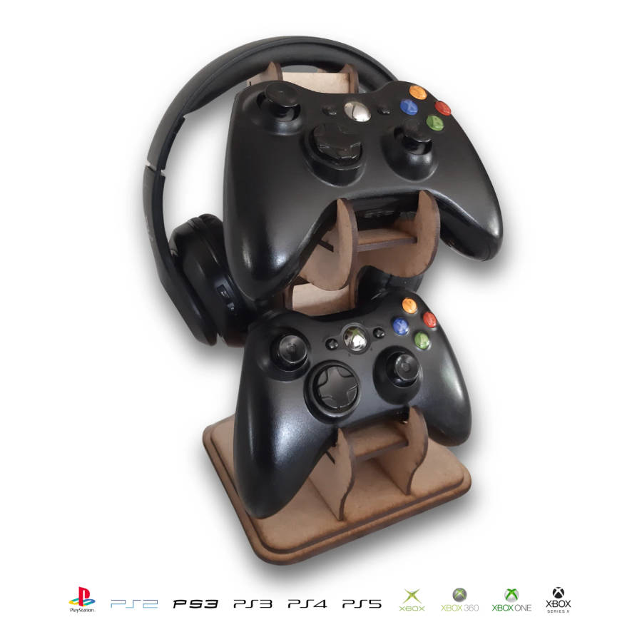 Gaming Console Controller Remote and Headphone Stand | PS1 PS2 PS3 PS4 PS5 Xbox360 Xbox One