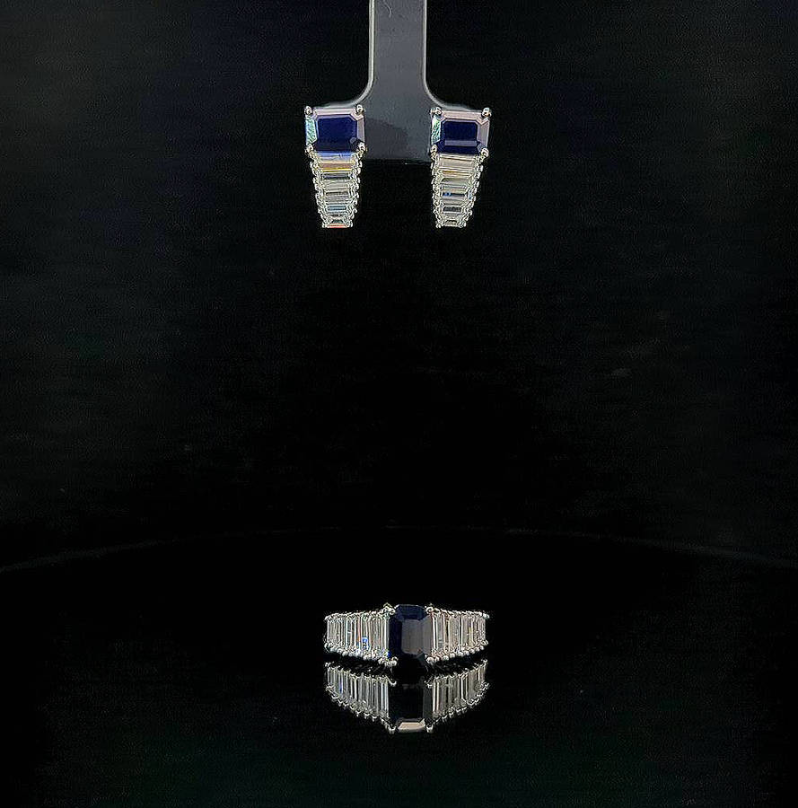 Valencia - Blue Sapphires and White Topaz
