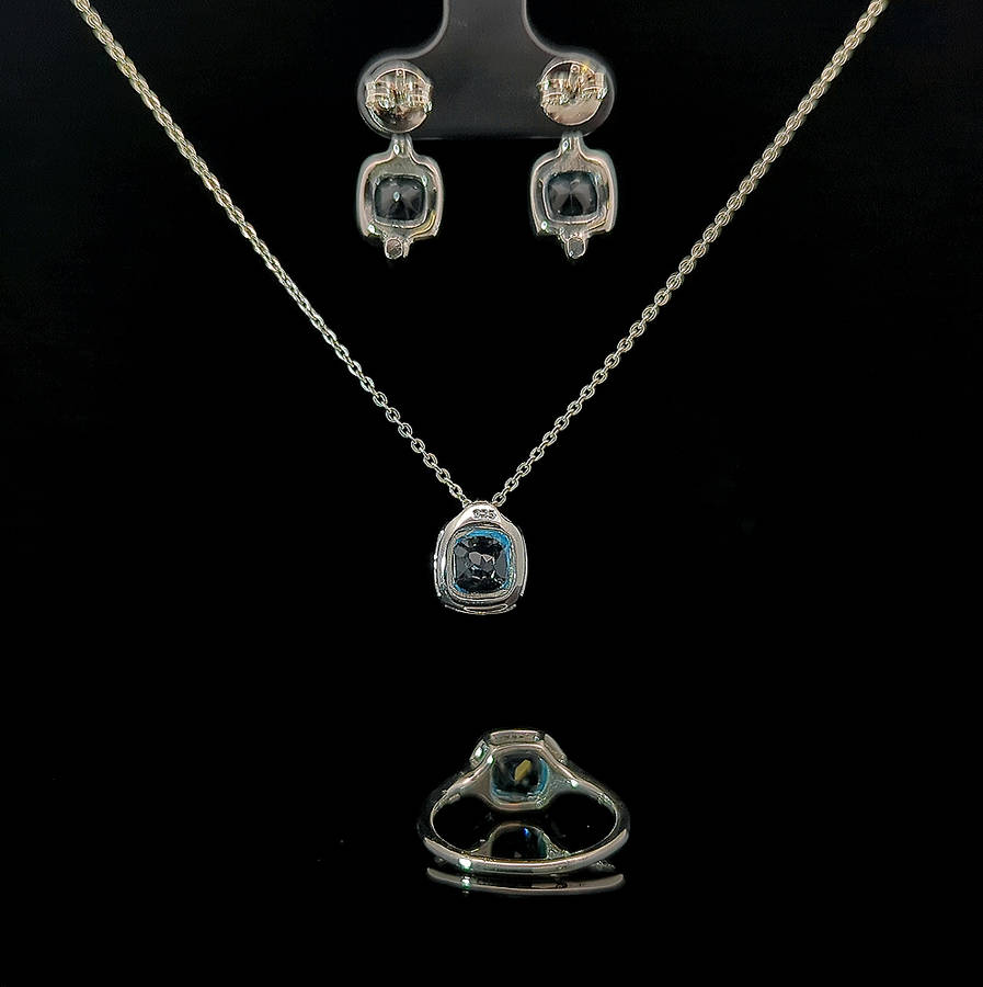 Chia Square - Swiss Blue Topaz