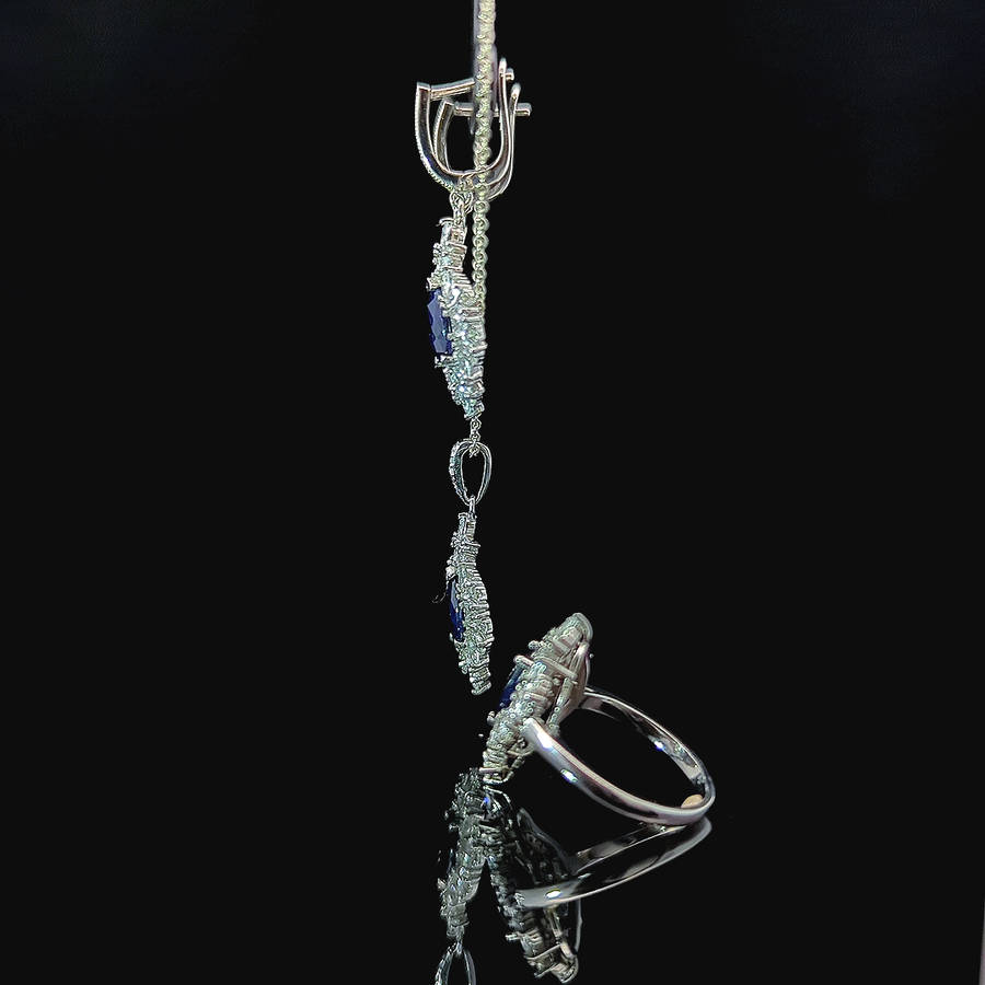 Starling - Blue Sapphire and White Sapphire