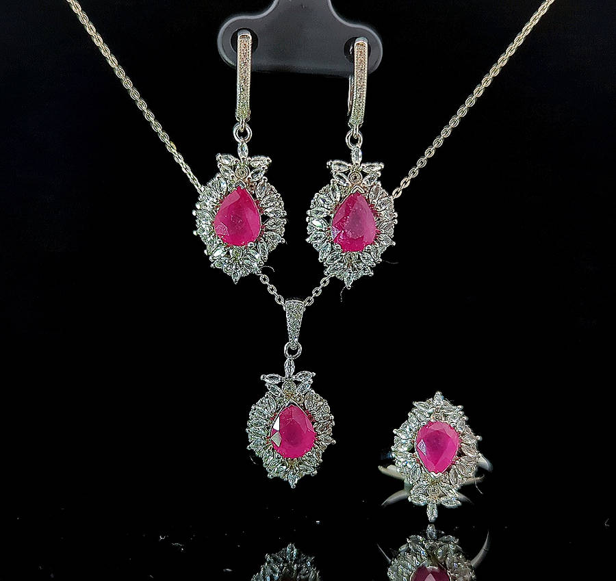 Starling - Ruby and White Sapphire