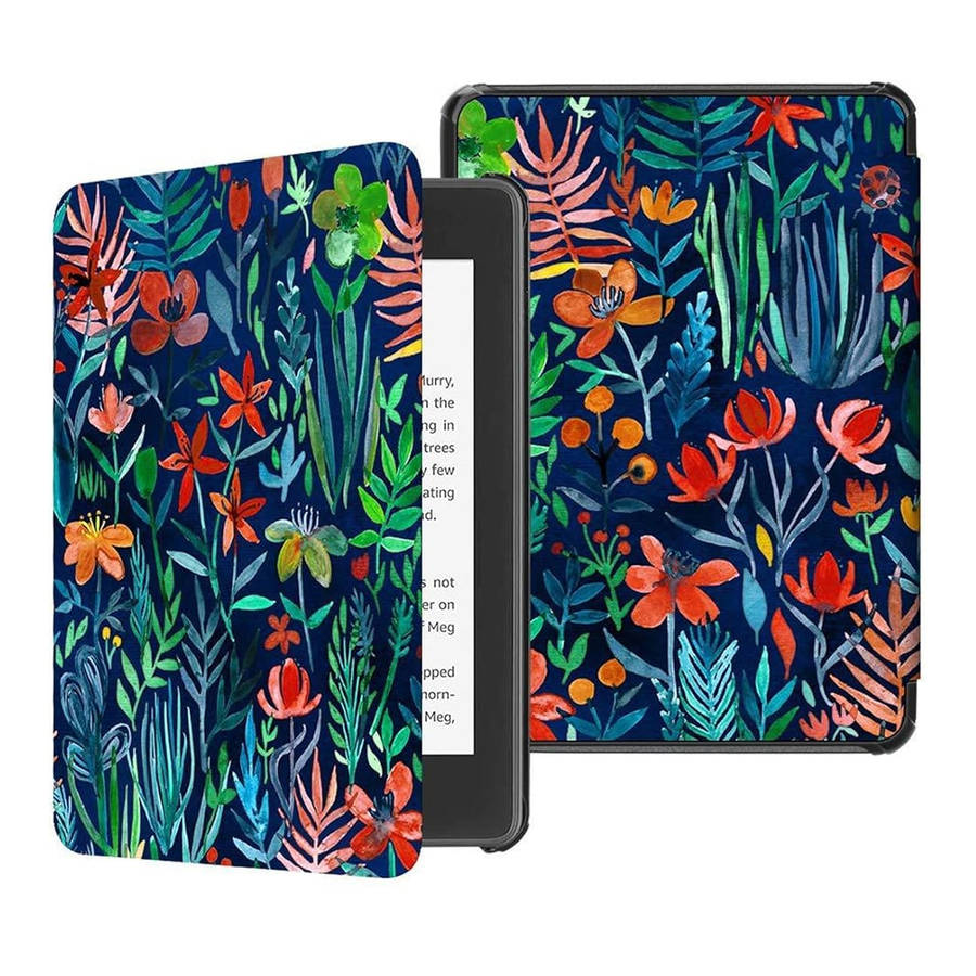 CAWA Slim Smart Case/Cover for Kindle Paperwhite 6" (Gen 10 - 2018) - Flowers