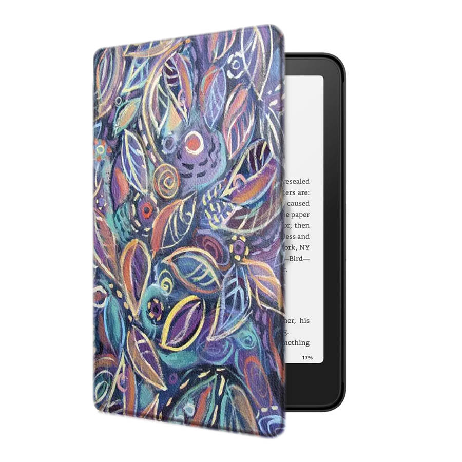 CAWA Slim Smart Case/Cover for Kindle Paperwhite 7" (Gen 12 - 2024) - Flowers