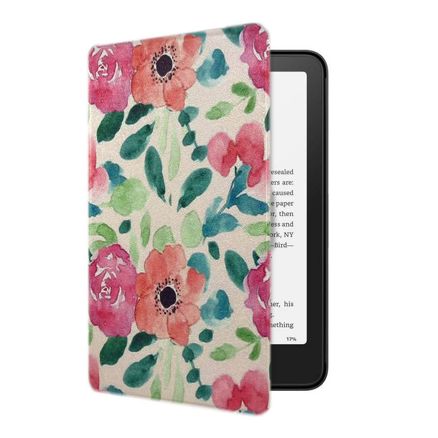 CAWA Slim Smart Case/Cover for Kindle Paperwhite 7" (Gen 12 - 2024) - Flowers