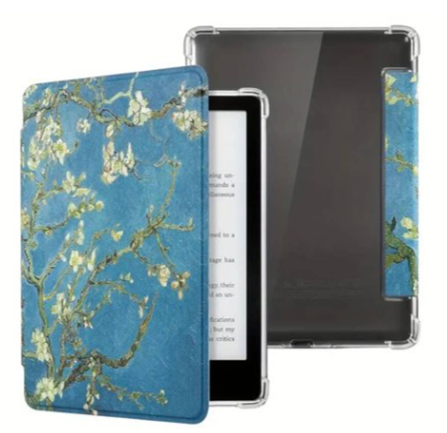 CAWA Clear Back Flip Cover Compatible with Kindle Paperwhite Gen 11 (6.8")