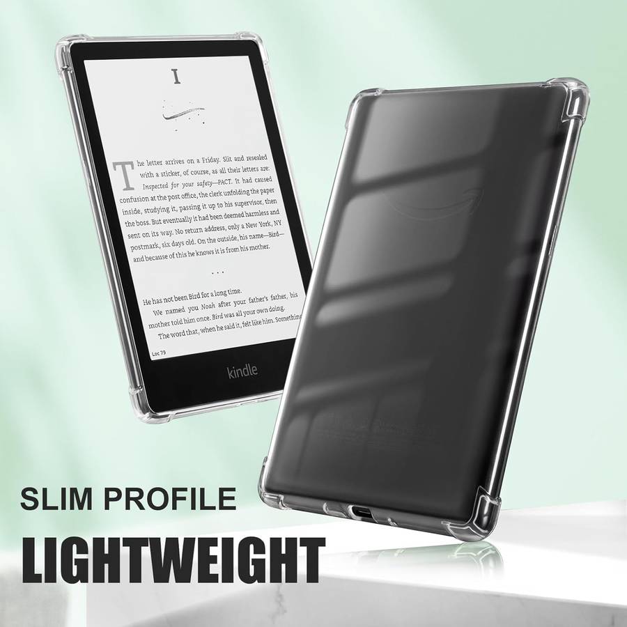 CAWA Transparent Back Cover Compatible with Kindle Gen 10 (6", 2019)