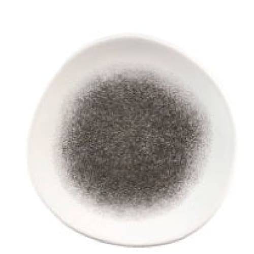 Raku Quartz Black Organic Round Plate 21cm (12) Cc-rkbq-og8.1