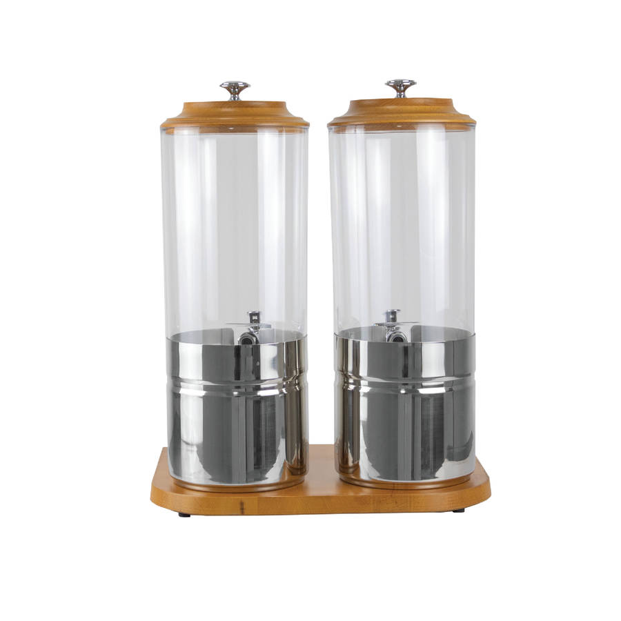 Juice Dispenser -B/wood (2 x 7LT)