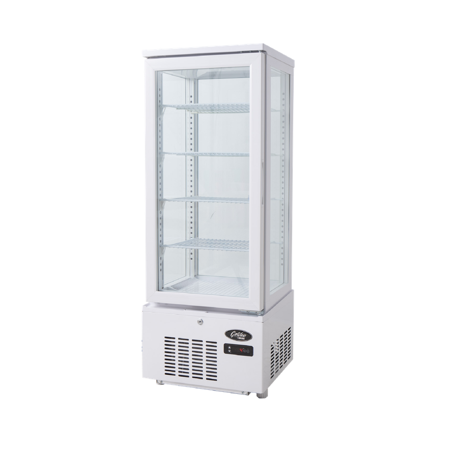 Refrigerated glass display cabinet - 98Lt, White