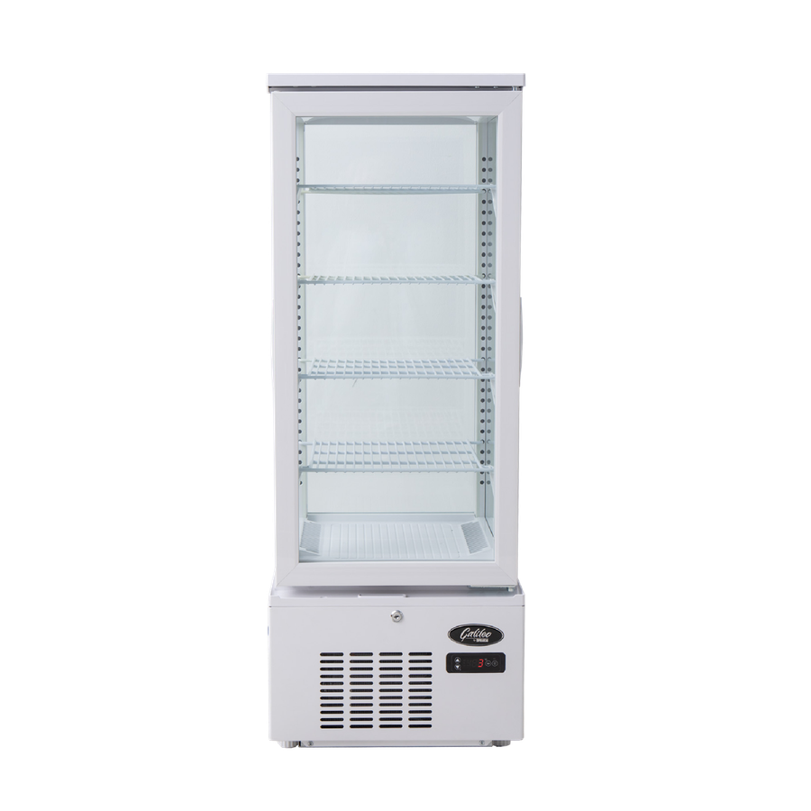 Refrigerated glass display cabinet - 279Lt, White