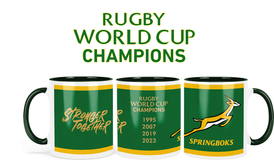 SPRINGBOKS Rugby RWC CHAMPIONS Coffee Mug