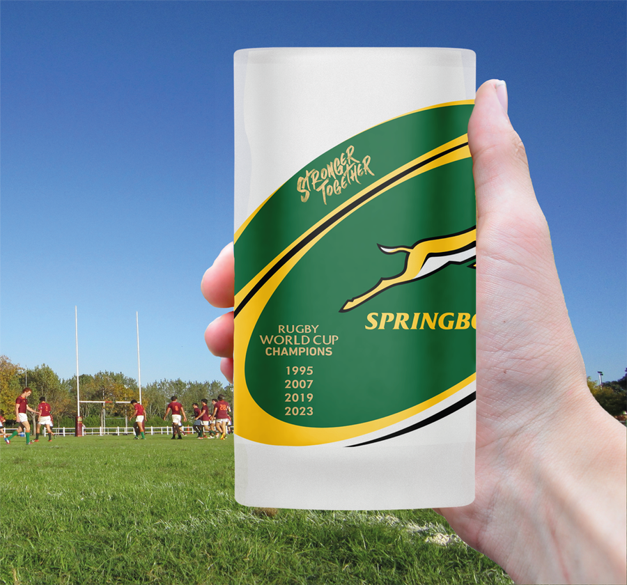 SPRINGBOKS Rugby CHAMPIONS Frosted Beer Mug
