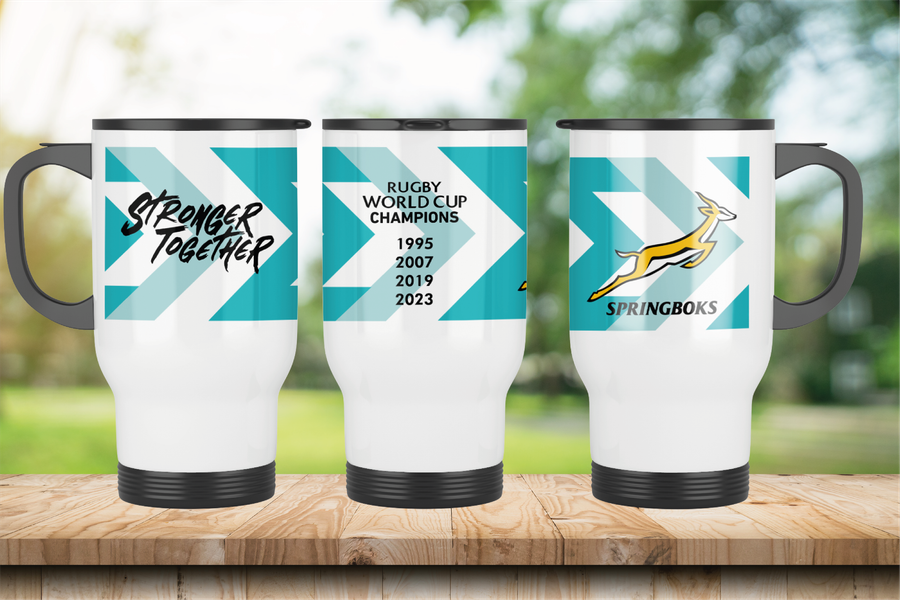 SPRINGBOKS Rugby Travel Mug - RWC WHITE Jersey