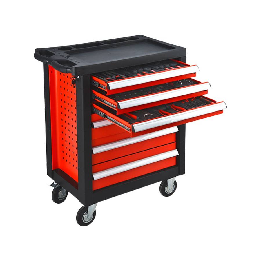 Hand Tool Set / Mechanics Tool Trolley Set Including 200 Pieces - Tool Cart