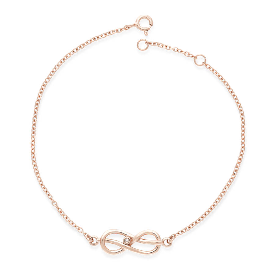 Infinity Diamond Bracelet - Rose-gold