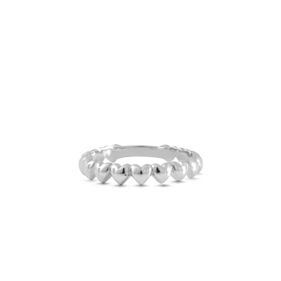 Heart Eternity Ring - Sterling-silver