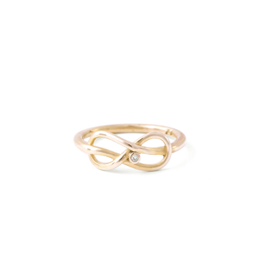 Infinity Diamond Ring - Yellow-gold
