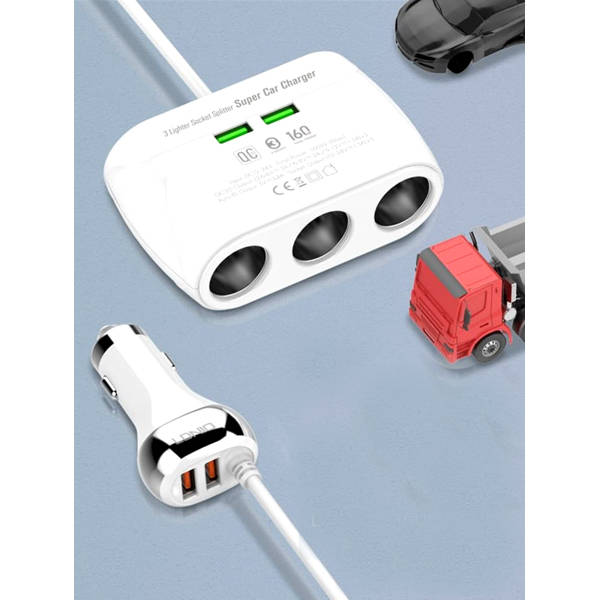 LDNIO 3 x Lighter Socket Car Charger with USB Ports