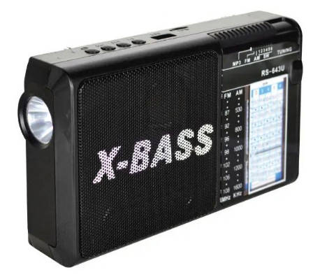 Portable Radio with torch light, Rechargeable, dc jack