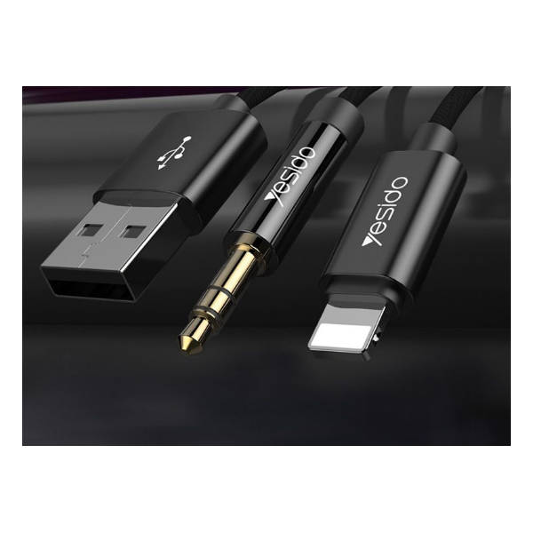 Yesido YAU18 Lightning to 3.5mm Aux Charging & Listening Cable