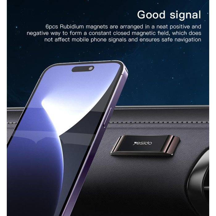 Yesido C152 High Quality All-aluminum Alloy Universal Dashboard Magnetic Mobile Car Phone Holder