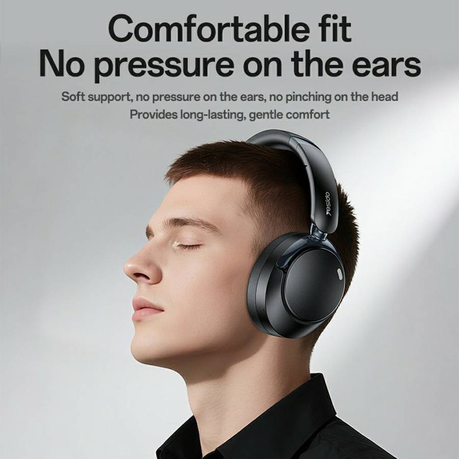 YESIDO EP11 Wireless Headphones ANC+ENC Bluetooth-Compatible Over-Ear Headset with Microphone - B...