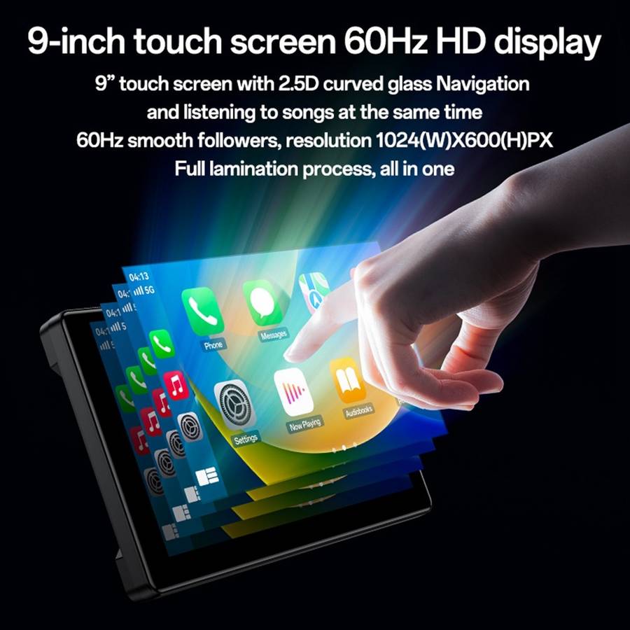 YESIDO KM18 Car Stereo Carplay 9 inch Touch Screen Bluetooth-compatible Carplay with Rear Camera