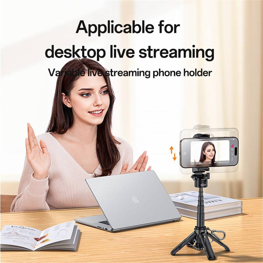 YESIDO SF29 For Android / iOS Mini Bluetooth-Compatible Selfie Stick Extendable Tripod with Remot...