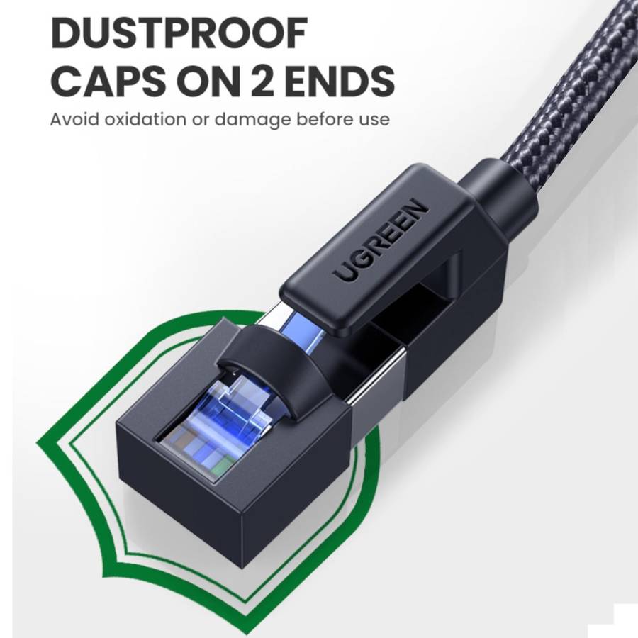 UGREEN Cat8 Nylon Braided Ethernet Cable - 40Gbps with Modular Plugs - 5m