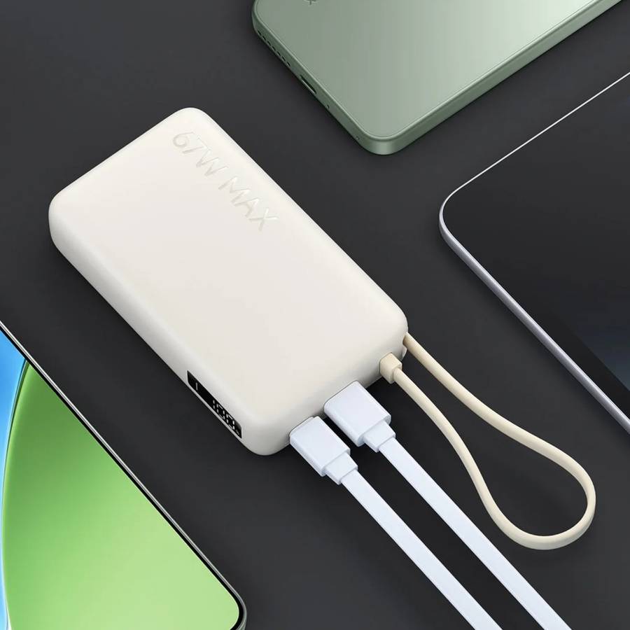 Xiaomi 67W Power Bank 10000 (Integrated Cable) - Tan